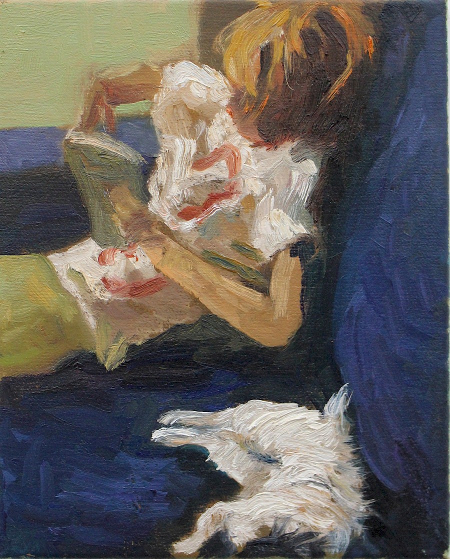 child and dog
Öl auf Leinwand
30 x 24 cm
2020