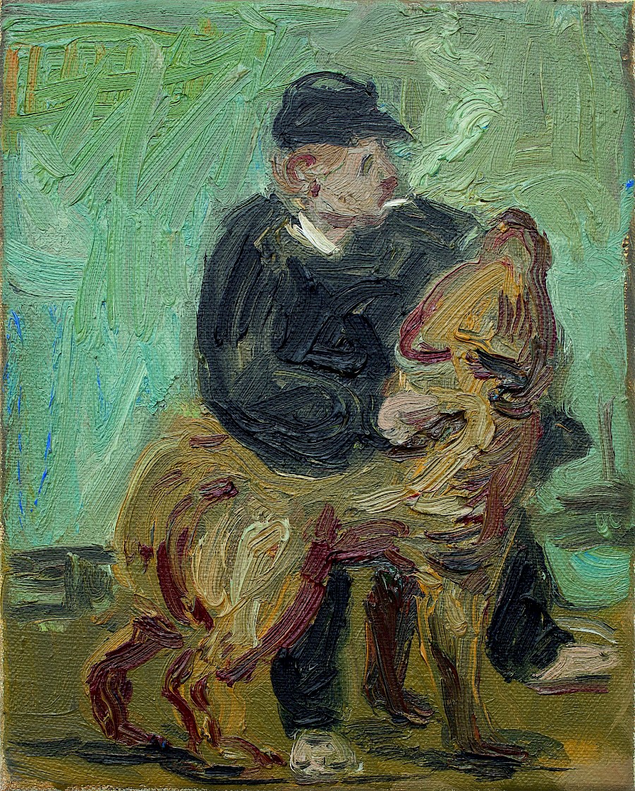 Junge mit Hund (nach Manet)
Öl auf Leinwand
30 x 24 cm
2017